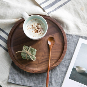 Date Simple Rond Acacia Bois Plateaux Organisateur En Bois Affichage Plateau De Fruits Dessert Plateau Cadeau Ensemble En Gros Pas Cher Prix Du Vietnam - Product Image 4