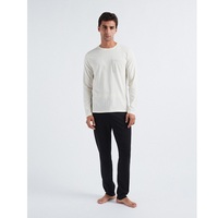 Conjunto de Pijama Casual de Verano para Hombre, 100% Algodón, Rayado, 180 GSM, Felpa Biowashed, Sin Mangas, Largo, Ropa de Dormir Sostenible y Cómoda