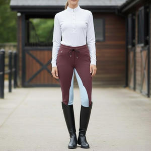 Pantalones de Montar a Caballo de Alta Calidad, Nuevo Estilo, Más Vendidos, Cintura Alta, Asiento Completo con Agarre, Pantalones de Montar para Mujer, Mallas con Botones - Product Image 5