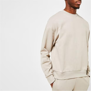 Sudadera de algodón suave para uso diario Sudadera clásica de cuello redondo a la moda Sudadera de algodón unisex OEM ODM - Product Image 4