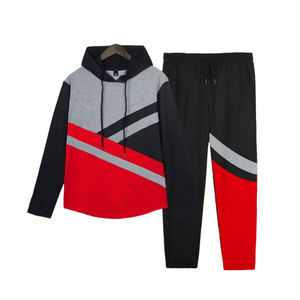 Nouveauté à la mode, fabricant personnalisé, survêtement d'entraînement, jogging, sweat à capuche confortable avec fermeture éclair, ensemble deux pièces, survêtements d'hiver - Product Image 1