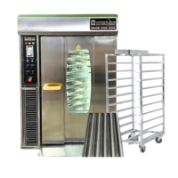 Four à pain rotatif 380V neuf à livraison rapide, 10 plateaux, capacité 22Kw/H, certifié ISO, usine Kien Vietnam