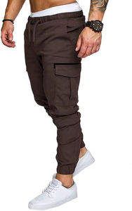 Pantalon de survêtement à conception de bande réfléchissante avec fermeture à glissière multiple Style de rue respirant confortable Baggy Fit pantalon en coton doux pour hommes - Product Image 3