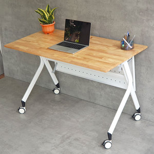 Minimilist <b>Foldable</b> Mobile <b>Office</b> <b>Desk</b> with Back Panel-HBMS001 - Product Image 5