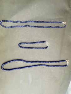 Collier ajustable en acier inoxydable bleu saphir royal de 16 pouces, style bohème, avec perles et breloques chrétiennes, bijoux de mode pour fiançailles - Product Image 2