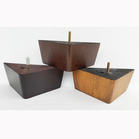 Pieds en bois triangulaires simples, style confort, pieds d'angle pour meubles, remplacement pour lit, canapé, chambre à coucher, salon, cuisine, hôtel, atelier