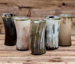 Handcrafted Horn <b>Cup</b> Polished Surface Smooth Grip by crescent crafts - Product Image 2