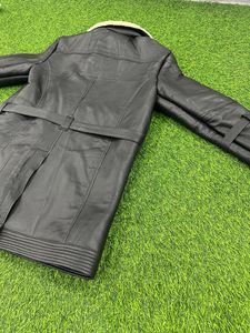 Manteau Trench Vintage en Cuir PU de Haute Qualité pour Homme, Col Montant, Capuche, Coupe-Vent, Élégant, Chaud, Premium, Lettre Haute Qualité - Product Image 5