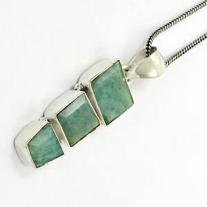 Increíble colgante para fiestas de cumpleaños, Plata de Ley 925, piedra preciosa de corte de amazonita Natural, diseño único, joyería Bohemia hecha a mano - Product Image 5