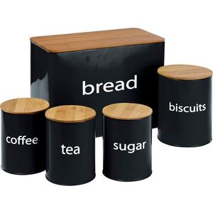 Metal <b>container</b> <b>box</b> sugar pot with antique finish perfect for storing sugar in a charming rustic kitchen - Product Image 5