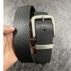 Cinturones de Cuero Vacuno de Grano Completo para Hombre al por Mayor, Logotipo Personalizado, Opciones de Hebilla de Latón Macizo y Peltre, Estilos Casuales y Texturizados - Product Image 2