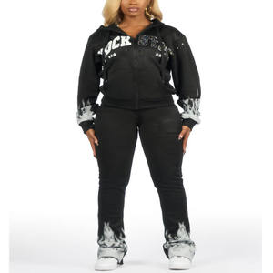 Ensemble de survêtement athlétique pour femmes, jogging, extensible, mince, confortable, respirant, pour la salle de sport, l'entraînement, la course à pied, le fitness - Product Image 6