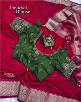 Sari de Fiesta y Pooja de Seda Georgette Multicolor, Diseño Novedoso Hecho a Mano, Largo Regular, Ideal para Invierno
