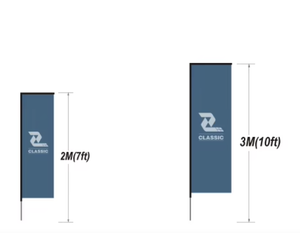 Tùy chỉnh quảng cáo hình chữ nhật Polyester cờ in thiết kế cho các sự kiện triển lãm ngoài trời của công ty thể thao bao gồm cơ sở cực - Product Image 2