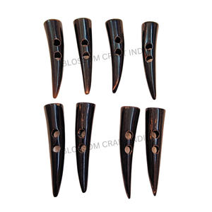 Cuchara de palanca de cuerno de búfalo natural personalizada Botones de cuerno de buey y búfalo estilo Ángel para ropa de invierno y Blazers - Product Image 2