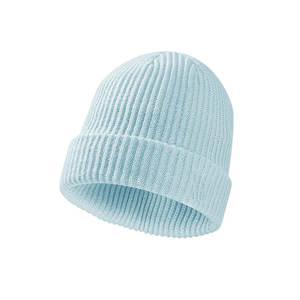 Rib Knit Custom <b>Beanies</b> Winter Caps With Logo Plain <b>Streetwear</b> Style - Product Image 1
