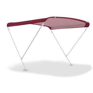 Nettuno Marine Equipment Elegance 2-Arch Bimini Top Durable 20mm Nylon blanco Juntas reforzadas con fibra de vidrio Cubierta de barco para barcos - Product Image 1