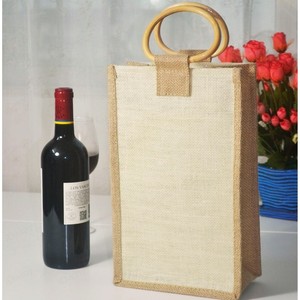 Botella individual de yute ecológica de alta calidad, bolsa de vino, botella de agua, bolsa de transporte y regalo, el mejor precio de venta - Product Image 1