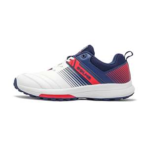 รองเท้าคริกเก็ตฤดูร้อน SOLM8 S2 สีขาว/กรมท่า - Product Image 3