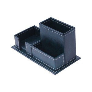 Ensemble de bureau en cuir PU et papier 3 en 1 Organisateur de bureau pour l'organisation et la commodité - Product Image 4