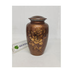 Llegada único elegante diseño personalizado aluminio adulto cremación urnas calidad excepcional fabricante indio AAA suministros funerarios - Product Image 1