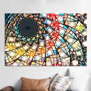 Printed Canvas Artwork: Stained Glass Design for Elegant Home Decor,WRAPPED CANVAS - Product Image 1