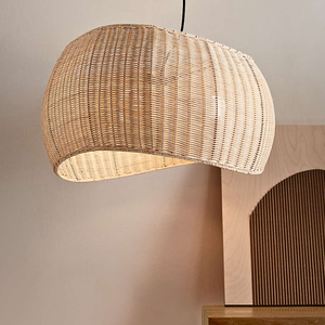 Traditional Style Wicker Rattan Pendant <b>Light</b> Natural Charm and Timeless Style for <b>Dining</b> Area Illumination - Product Image 2