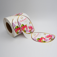 Étiquettes autocollantes en vinyle imperméables durables personnalisées, fabriquées en matériau BOPP pour les étiquettes de flacons de cosmétiques et de gels douche