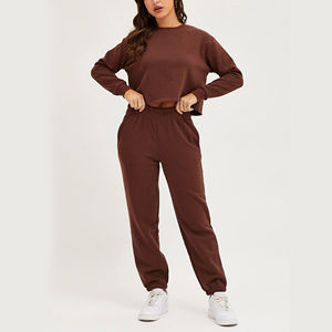 Wholesale Winter Sports Lace Decoration <b>Elastic</b> Closure Flat Front High Quality Winter Loose Casual Yoga Sport Pants - Product Image 5