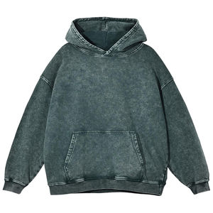 Sweat à capuche en molleton 100% coton pour homme, coupe ample, épaules tombantes, imprimé, coupe ample, saison hivernale, XS, personnalisé, noir, en boîte - Product Image 4