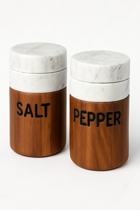 Venta caliente Frascos de almacenamiento de sal y pimienta de madera con tapas beige Nueva llegada Diseño elegante para uso en la cocina Precio al por mayor - Product Image 4