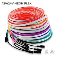 Ruban LED néon flexible DC12V 6x12mm 120 LED/m IP67 étanche et dimmable 5m pour enseignes DIY