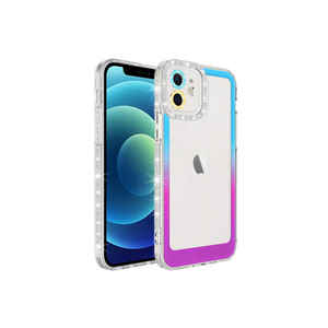 Funda Protectora de Silicona con Purpurina Degradada de Lujo Netzy para iPhone 11 11 Pro 14 Plus - Artesanía Especial con Electroplacado - Product Image 1