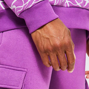 Chándal de lana de algodón de invierno Unisex de alta calidad, conjunto de Sudadera con capucha y pantalón Cargo completamente estampado, chándales transpirables con 4 bolsillos - Product Image 4