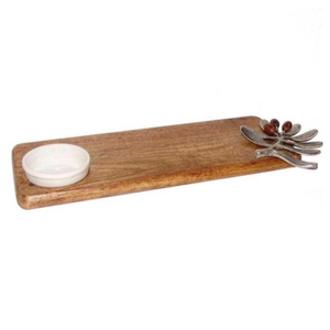 <b>Large</b> Size Wood Platters Decorative and Fruits <b>Plates</b> Suitable for All Occasion Parties and Events Tabletop Food Serving Dishes - Product Image 1