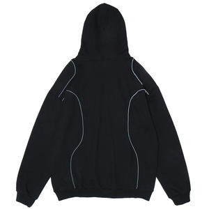 OEM Custom 3m Stylish Hip Hop Luxury Winter 100% Cotton Glow Dark Reflective Streetwear Hoodie - Product Image 2