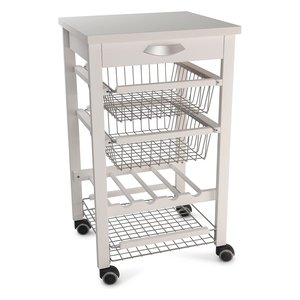 Chariot de rangement alimentaire blanc ARTURO par Arredamenti Italia - Product Image 1