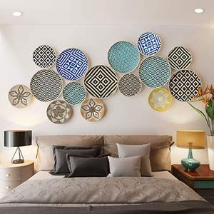 Plateaux en bambou naturel faits à la main pour les décorations de salon, meilleure vente plateau décoratif rond tissé à la main du Vietnam - Product Image 4