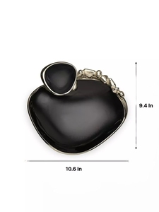 Bol de service alimentaire en aluminium pour restaurant Bol à snacks et fruits en métal de couleur noire fait à la main au prix de gros - Product Image 3