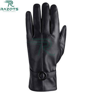 Razorts ถุงมือแฟชั่นความยาวของโอเปร่าสำหรับกลางแจ้ง, ถุงมือแฟชั่นหนัง Cabretta หน้าจอสัมผัส100% ออกแบบได้สำหรับฤดูหนาว - Product Image 2