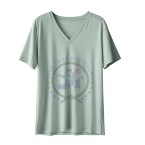 Vente en gros de chemises pour femmes OEM/ODM personnalisées lourdes de haute qualité 100% coton T-shirts en coton uni deux tons respirants Street Wear - Product Image 1