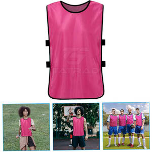 Derniers modèles de dossards d'entraînement de football en maille respirante et polyester, tissu doux professionnel, dossards de sport personnalisables - Product Image 3