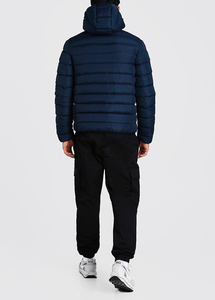 Chaqueta de lona acolchada para hombre, estilo urbano, con cuello alto y capucha, para invierno, duradera, impermeable, transpirable, ecológica, suave al tacto. - Product Image 4