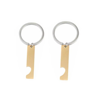 Benutzer definierte laser gravierte herzförmige Schlüssel bund Edelstahl Eisen Metall Trolley Coin Chip Quadrat poliert Flat Bar Blank Schlüssel ring