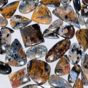 Lote al por mayor de piedras preciosas de jaspe de pietersita natural de grado AAA PIEDRA DE pietersita marrón suelta con características verdes - Product Image 3