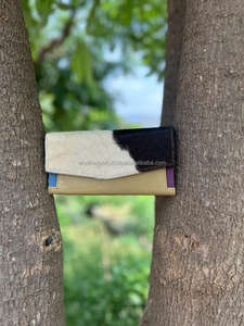 กระเป๋าคลัทช์หนังวัวหลายใบทำด้วยมือจริงกระเป๋าคลัทช์สำหรับผู้หญิงทรงอ้วนสีรุ้งกระเป๋าใส่บัตร ATM - Product Image 3