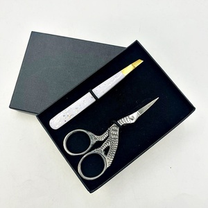 Customized Label Makeup <b>Tool</b> Kits Stainless Steel Eyebrow Scissors Nose Hair Grooming Cuticle Scissors Grafting <b>Tool</b> - Product Image 5
