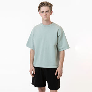 T-shirt surdimensionné à manches courtes décontracté pour hommes à la mode séchage rapide polaire à col rond impression numérique personnalisée t-shirts surdimensionnés tricotés - Product Image 6