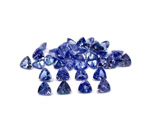 Cuentas de piedras preciosas sueltas facetadas de trillones de tanzanita Natural de 4,75mm para fabricación de joyas, venta calibrada de piedra de tanzanita de grado superior - Product Image 1