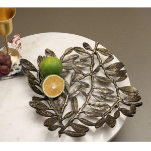 Aluminum Dinnerware Gold Serving <b>Tray</b> for Weddings and Ramadan Stylish Design for Catering and Special Occasions - Product Image 6